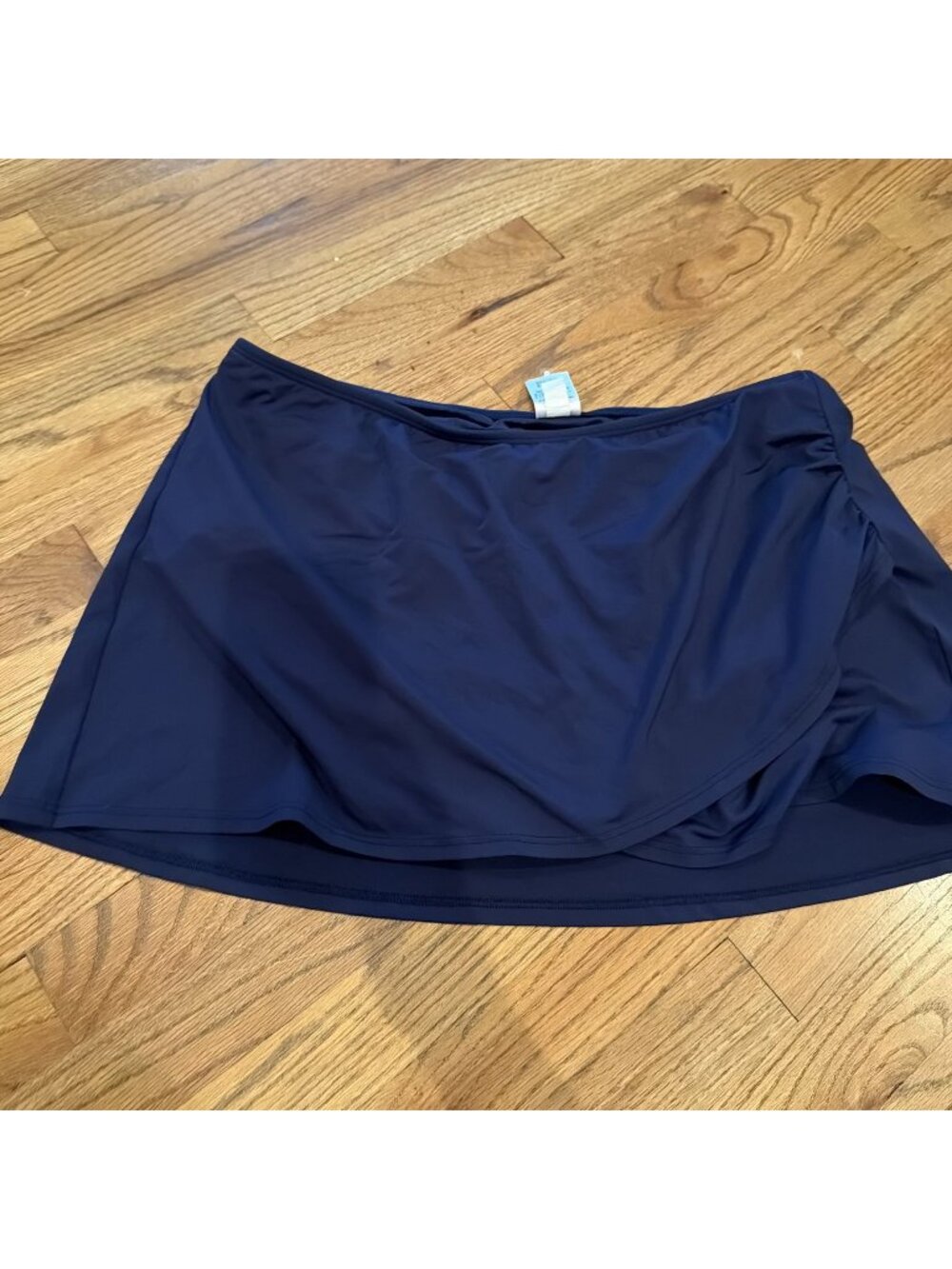 LANDS END WOMENS BLUE SWIM SKORT SKIRT 16W